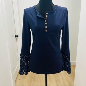 NEVER WORN! Navy Button-Down Women's Blouse